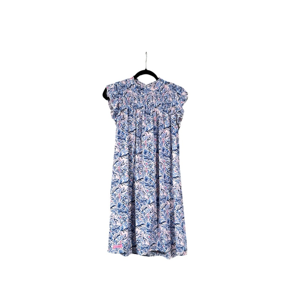 Simply‎ Southern Women’s Dress Leaf Collection Blue & Pink Size Small